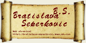 Bratislava Šeperković vizit kartica